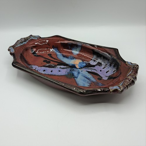 #230125 Baking Dish Red w/Splash 11x6.25 $18 at Hunter Wolff Gallery